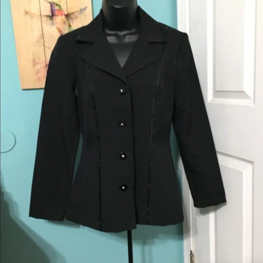 Black Brioche Long sleeve jacket 3/4